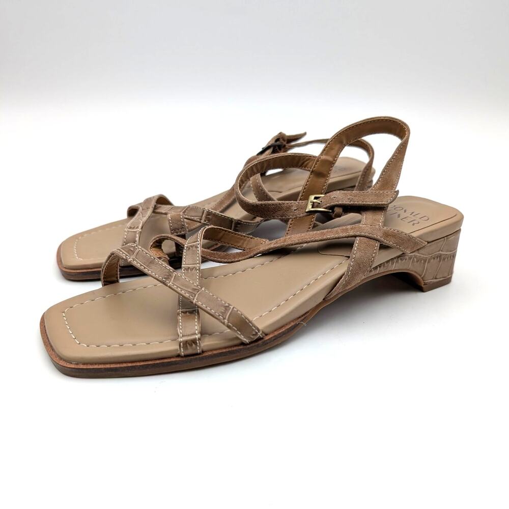 Donald Pliner Cesilia Ankle Strap Heel Sandal Women's Tobacco Size US7M EU37.5